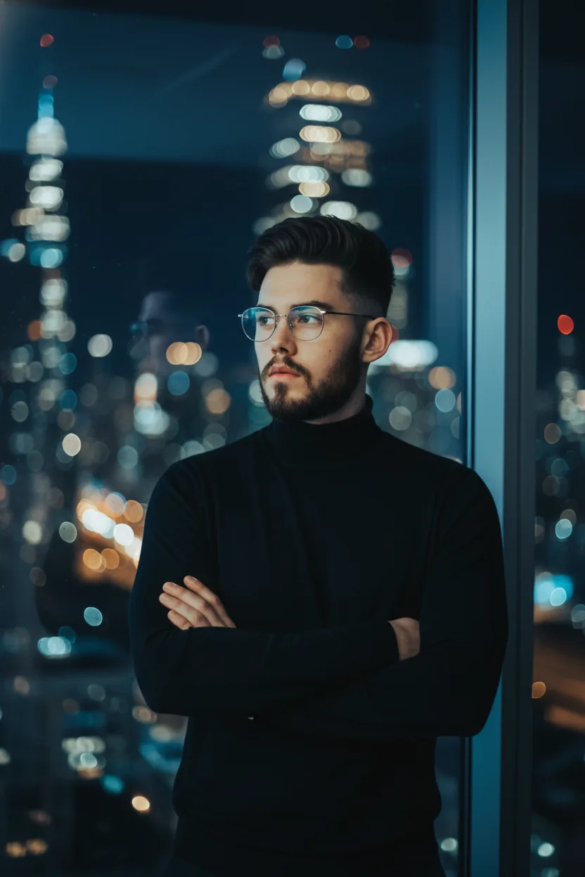 Modern Tech Leader Cinematic AI Photo Prompt for Boys
