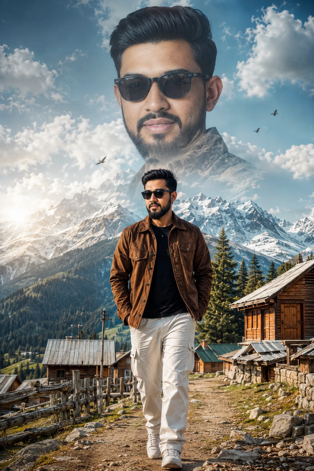 Himalayan travel-fashion portrait,