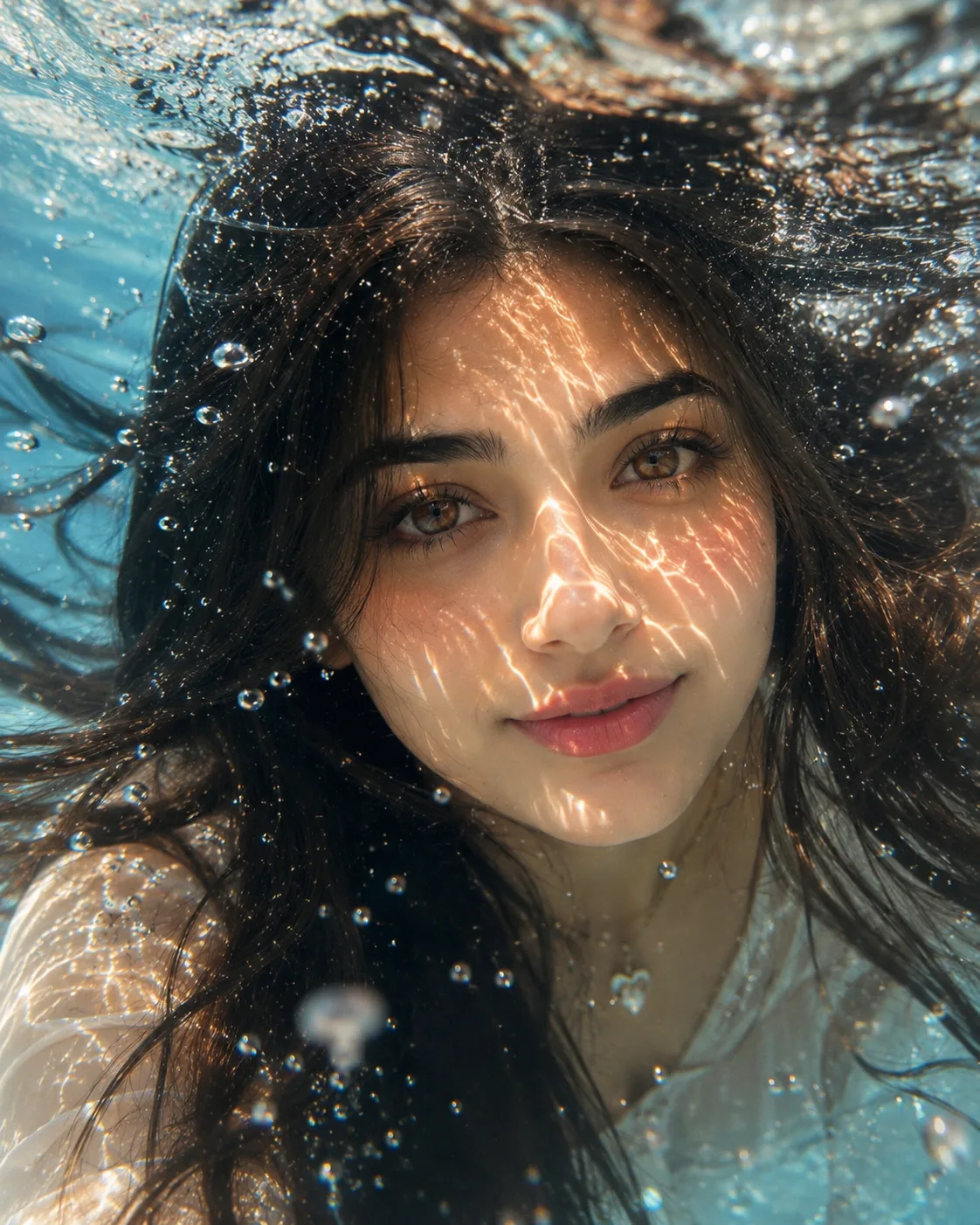 Ethereal Underwater Portrait | Dreamy Light Reflections
