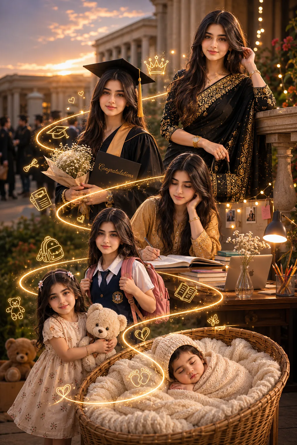 Multigenerational Family Story | Cinematic Golden Hour Portrait