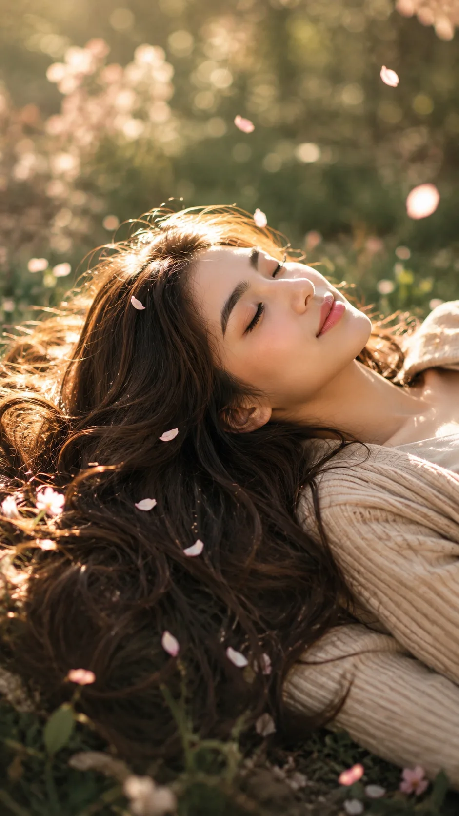 Dreamy Golden Hour | Ethereal Flower Garden Portrait