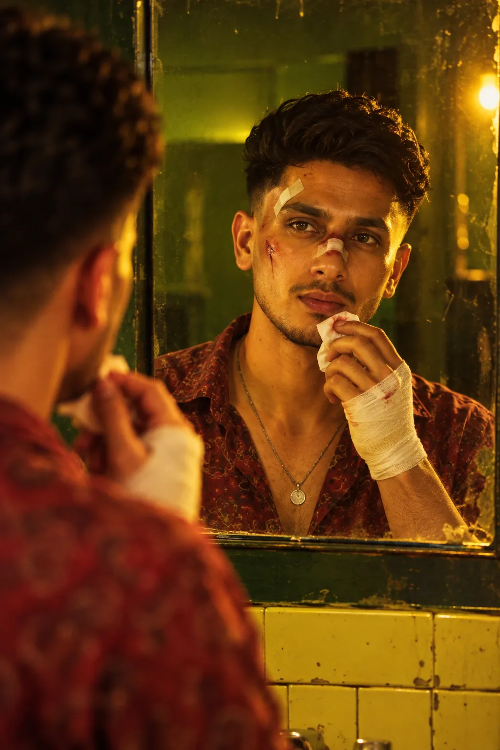 📸 **Ultra-Realistic Cinematic Gritty Mirror Selfie Portrait Prompt**