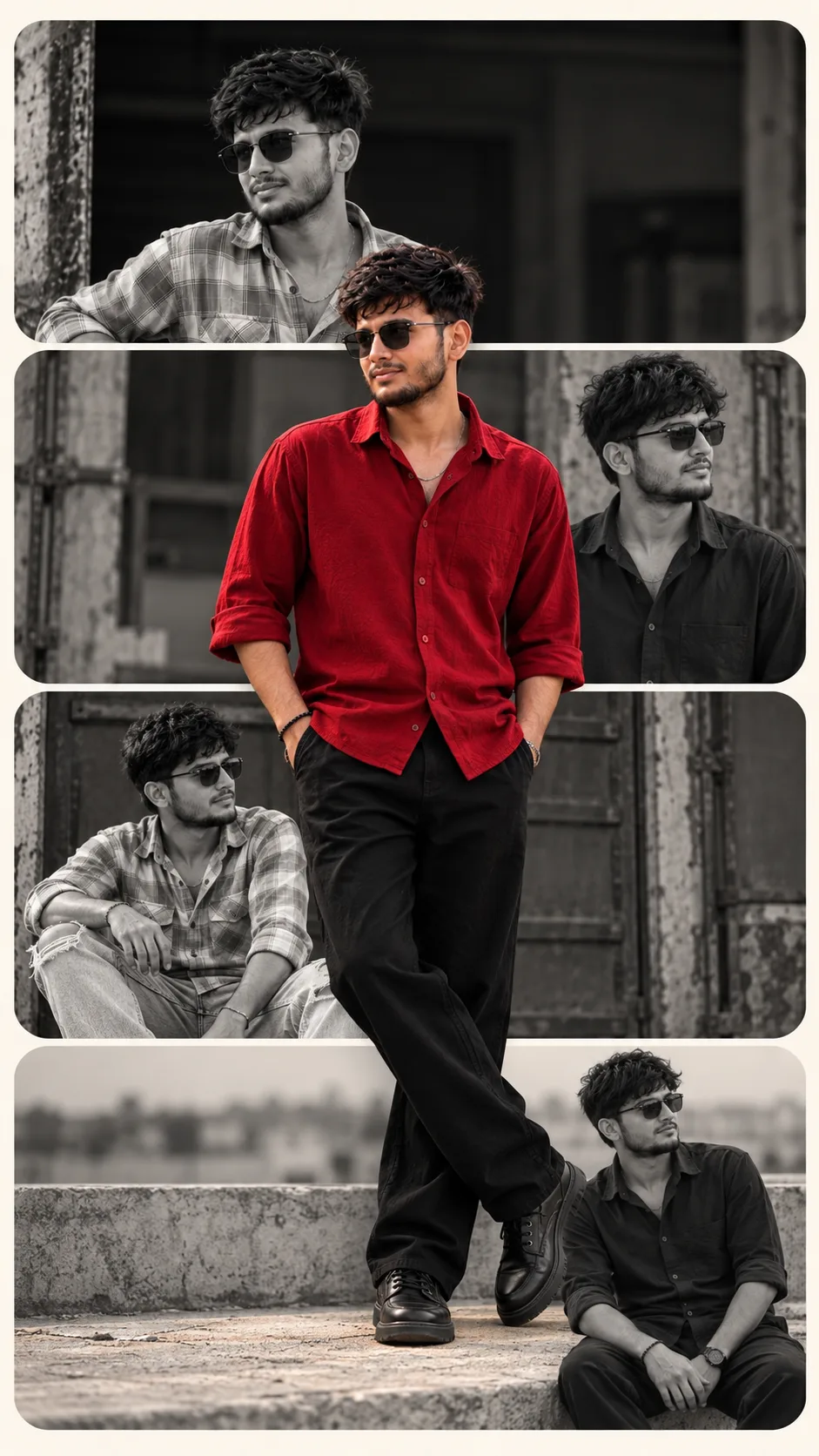 📸 Ultra-Realistic Cinematic Multi-Panel Fashion Portrait Prompt
