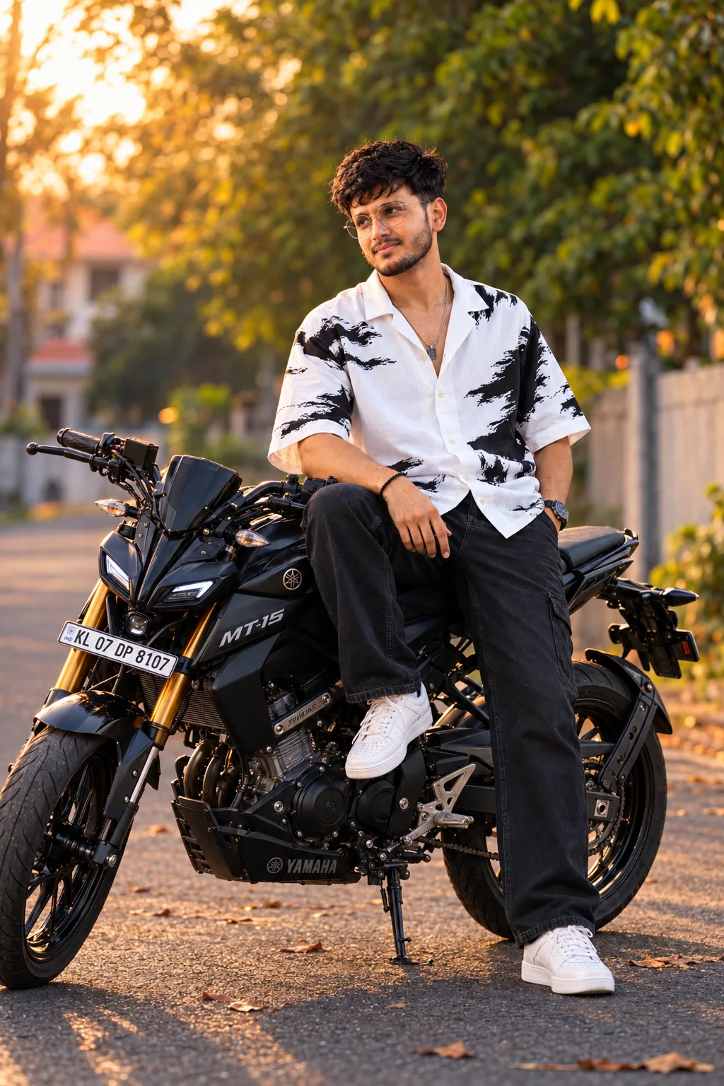 📸 **Ultra-Realistic Cinematic Motorcycle Fashion Portrait Prompt**