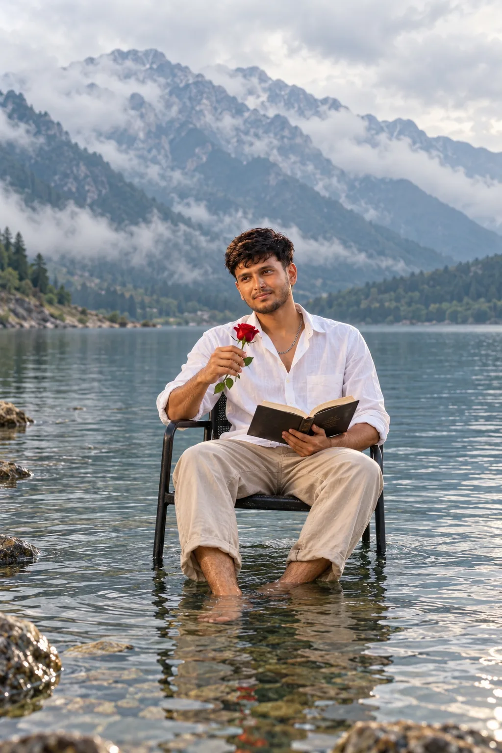 📸 Ultra-Realistic Cinematic Lakeside Portrait Prompt