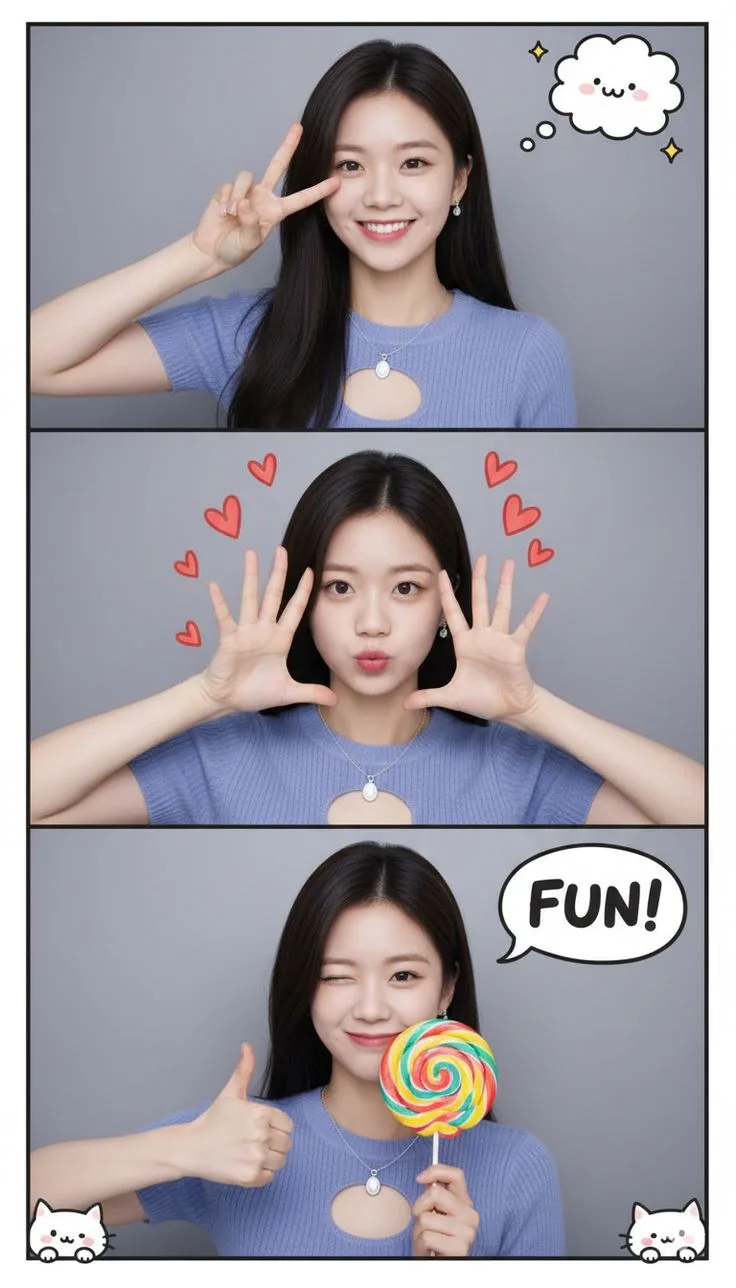 Cute Korean Photo Booth Collage 📸✨