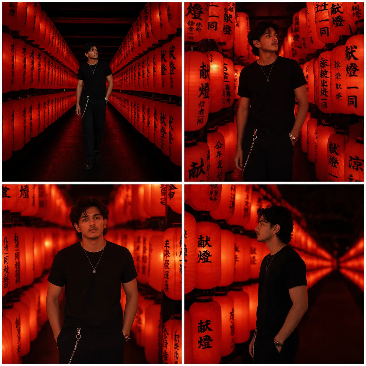 Lantern tunnel reflections and solitude