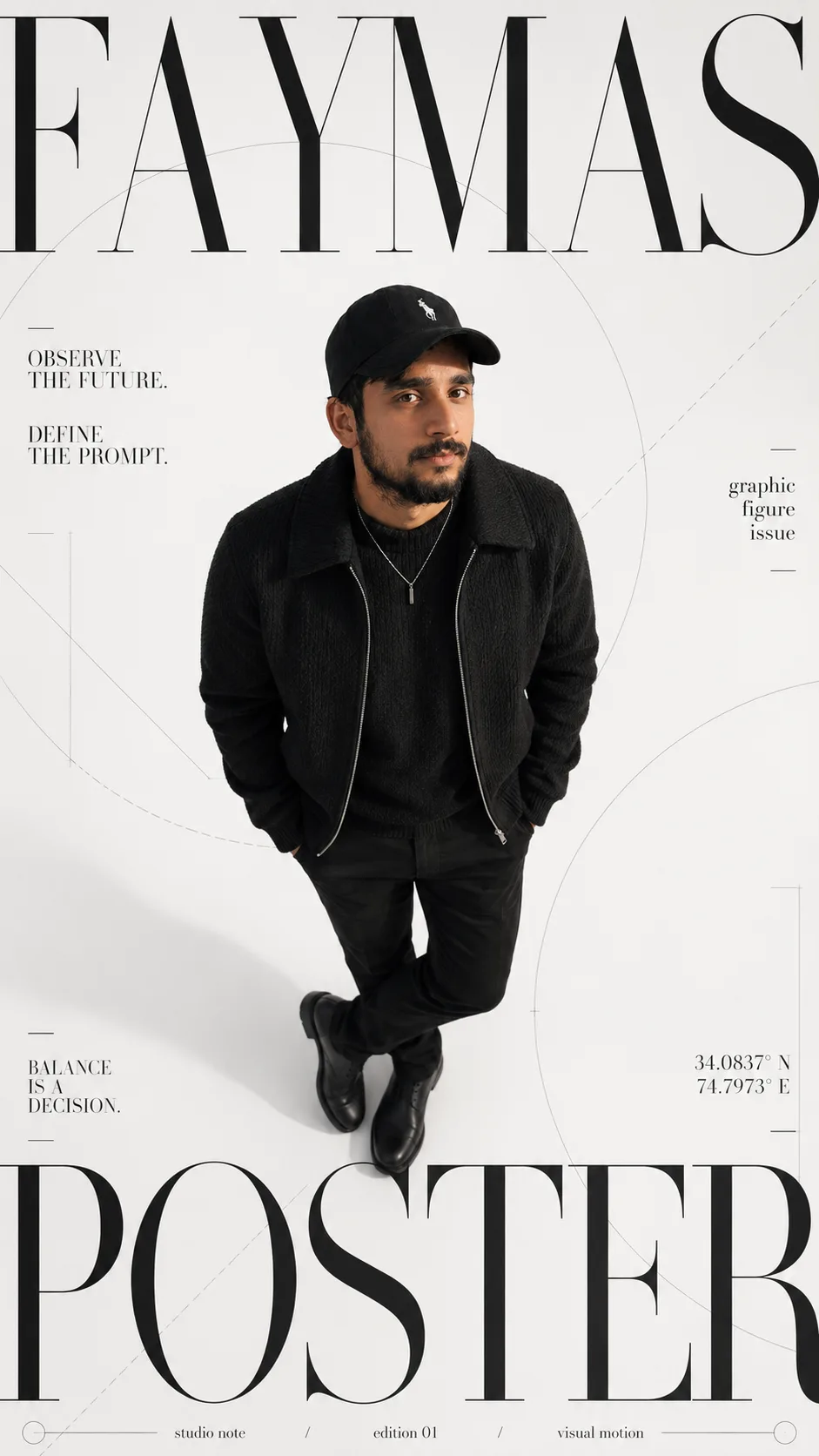 Swiss Editorial Fashion Magazine Cover AI Prompt | Luxury Overhead Portrait