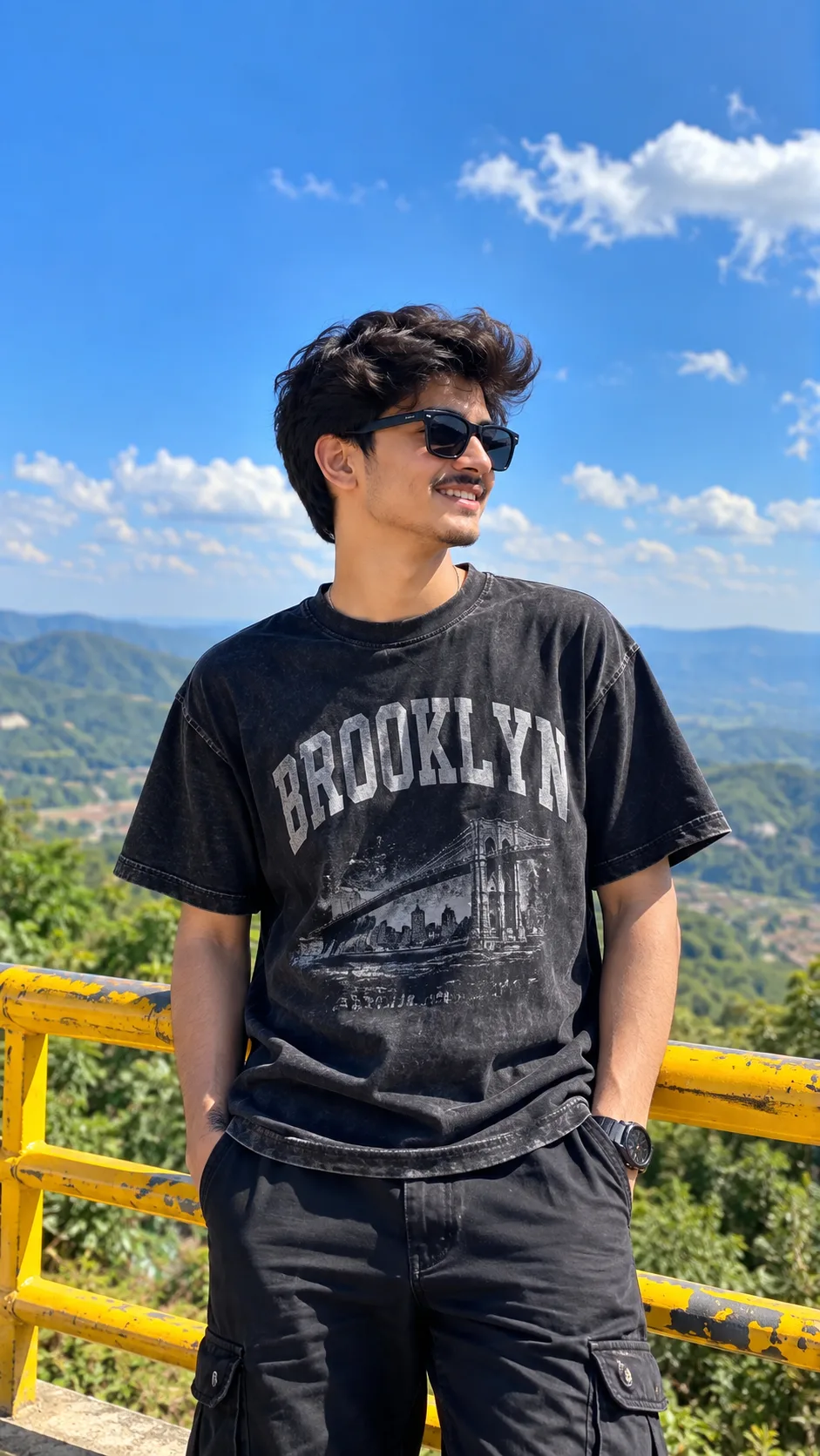 😎☀️ Casual Men’s Outdoor Photography – Stylish Instagram Portrait Look
