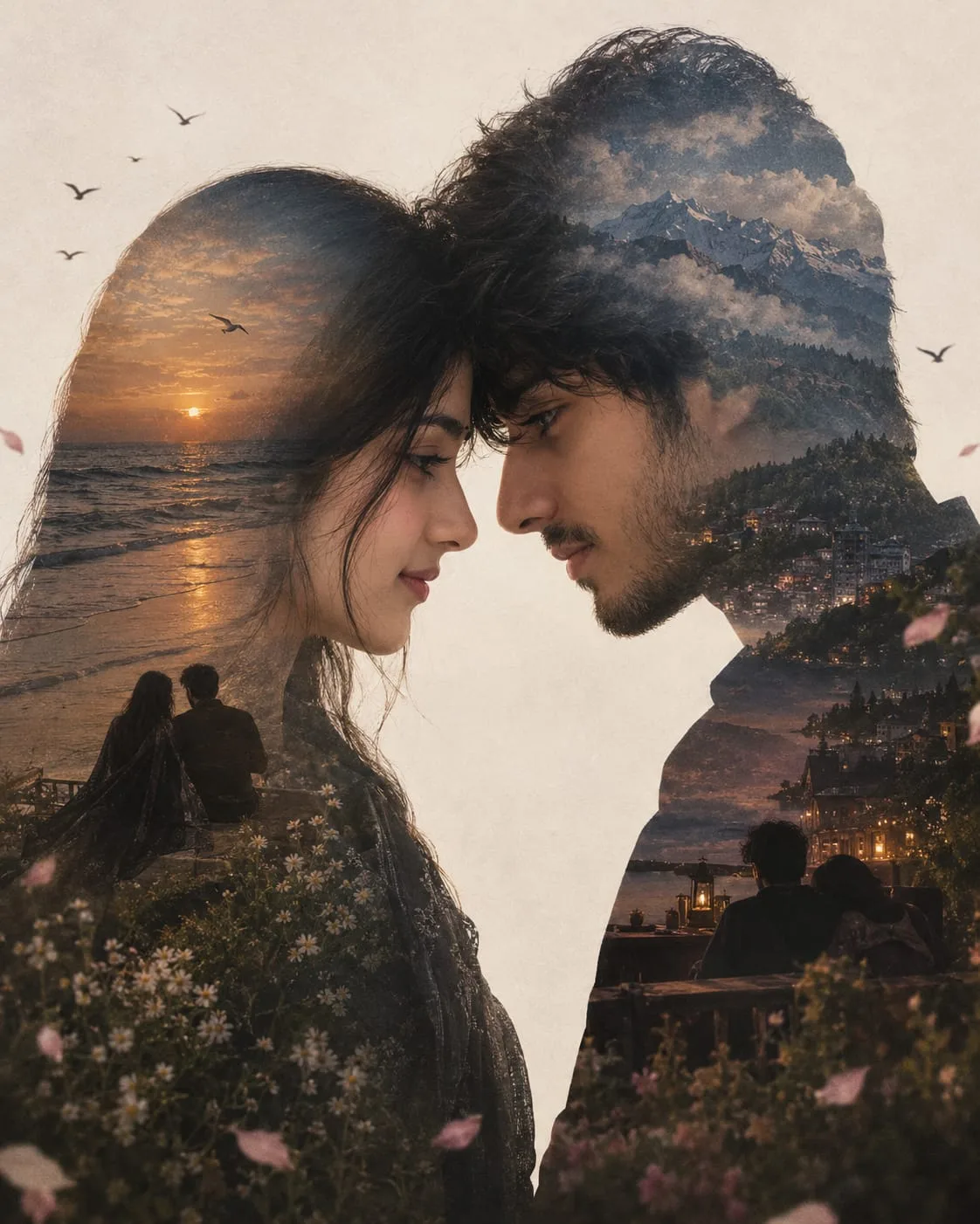 Ultra realistic cinematic couple portrait
