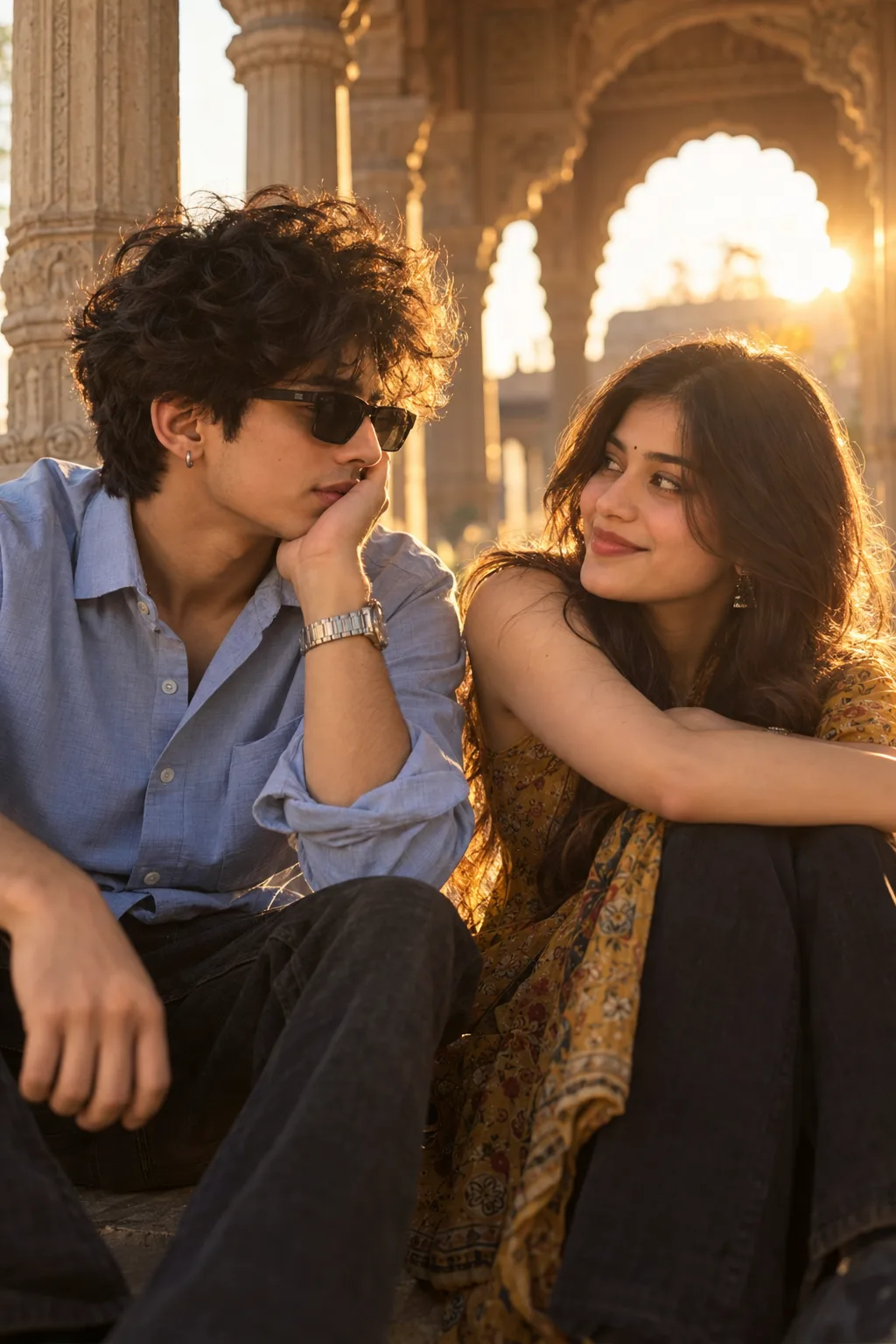 Ultra realistic cinematic portrait of a young couple