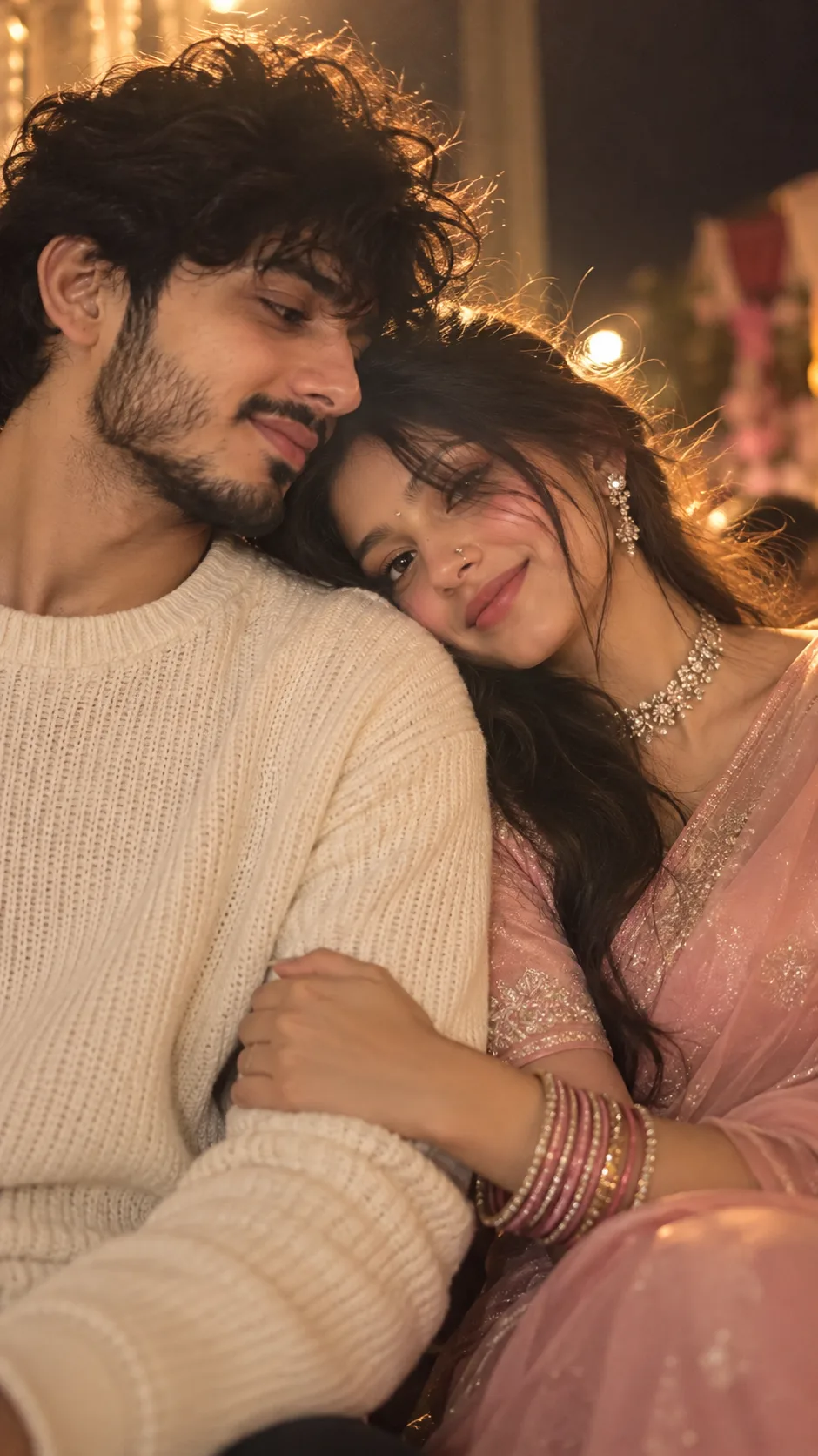 Ultra realistic cinematic dreamy couple portrait